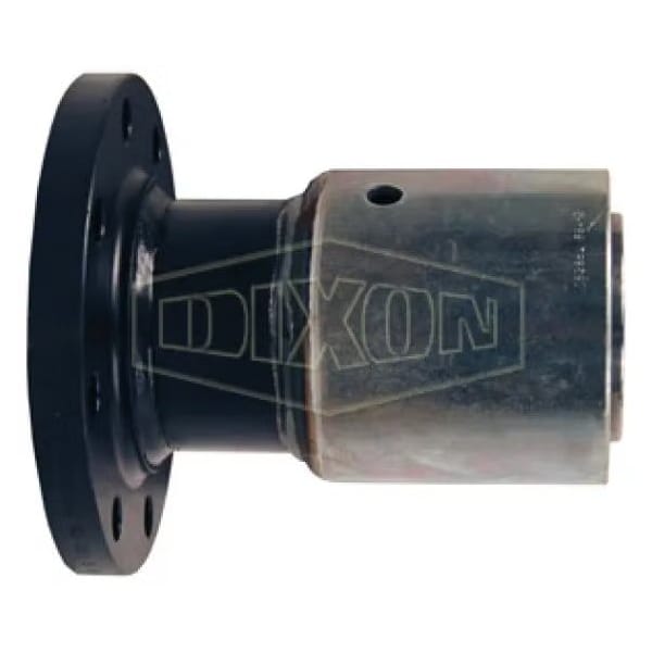 Holedall External Swage Fixed Flange, 4 ID x 4-45/64 to 4-52/64 OD in, Carbon Steel, Domestic