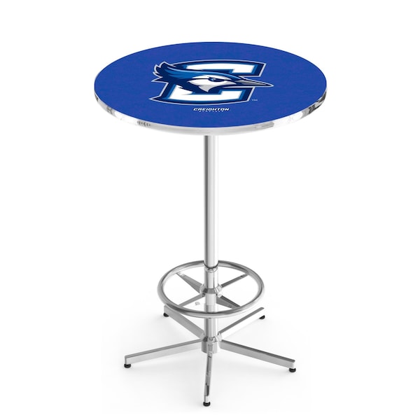 42" Chrome Creighton Pub Table, 36" dia. Top