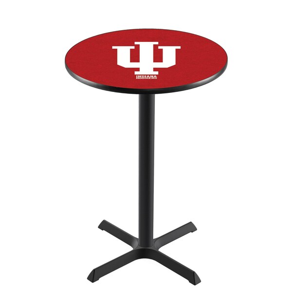 42" Blk Wrinkle Indiana Pub Table, 36" dia. Top