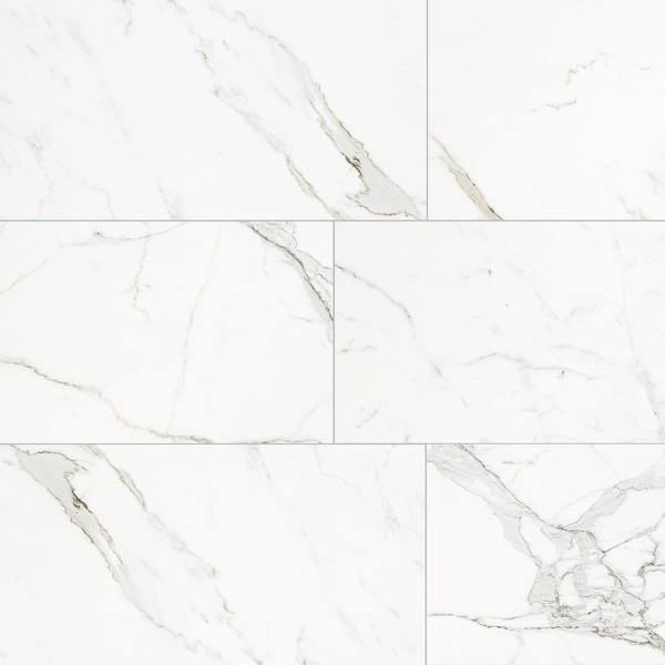 Regallo Calacatta Isla 12"X 24" Matte Porcelain Floor And Wall Tile, PK7