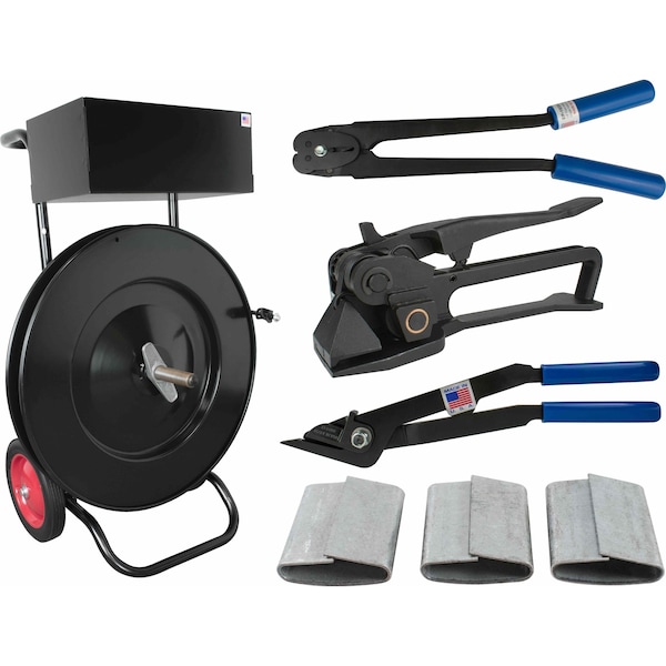 Steel Kit Compact for 58 Steel Strapping, Closed Seals