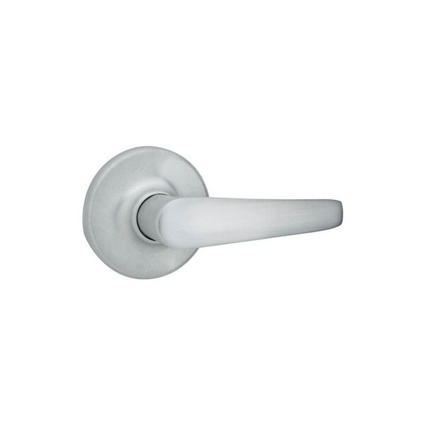 Delta Lever Passage Door Lock with New Chassis and 6AL Latch and RCS Strike Satin Chrome Finish