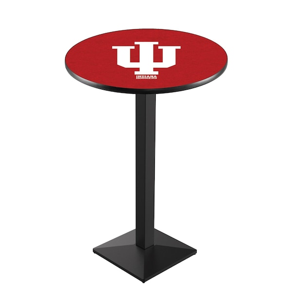 42" Blk Wrinkle Indiana Pub Table, 36" dia. Top