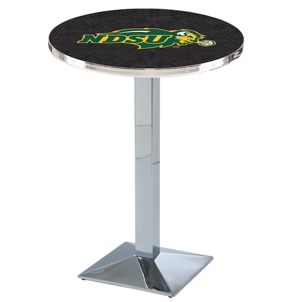 42" Chrome North Dakota State Pub Table, 36" dia. Top