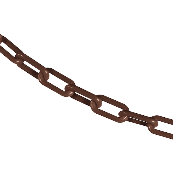 1.5" x 100' Brown Plastic Safety Chain