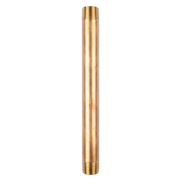 1-1/2" MNPT x 10" TBE Red Brass Pipe Nipple Sch 40