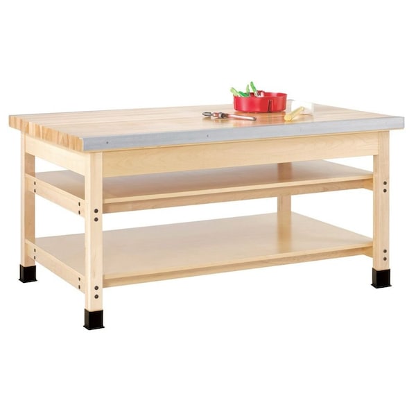 Sheet Metal Bench, 60" W, 31-1/4" Height