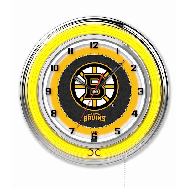 Boston Bruins Double Neon 19" Clock, NHL
