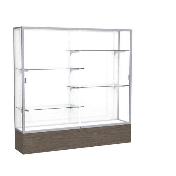Floor Display Case 72x72x16, White, Satin