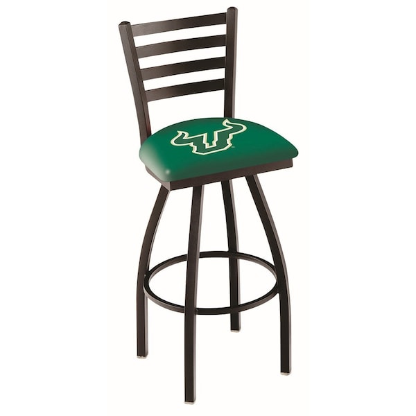 25" Blk Wrinkle South Florida Swivel Bar Stool, Ladder Back