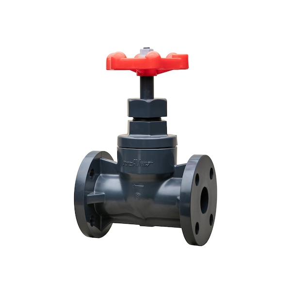 Valve, Globe, 1", PVC, Flanged, FKM