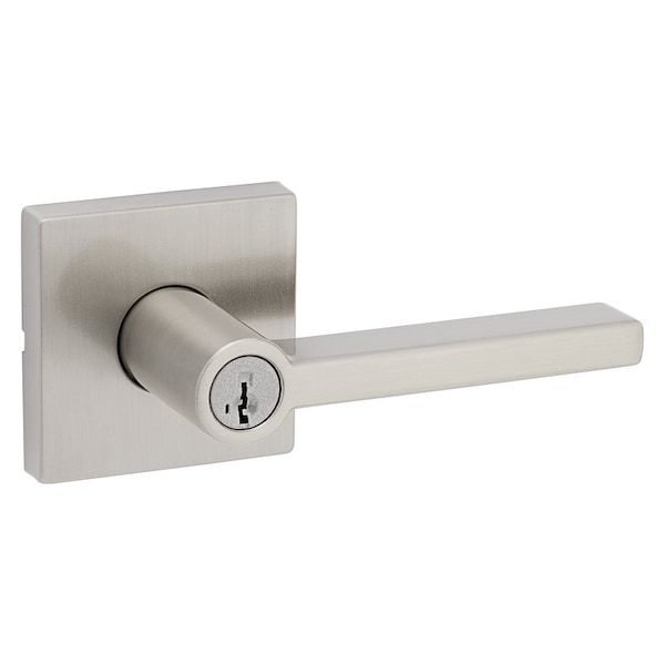 156HFL SQT15 Entry Lever, Metal, Satin Nickel