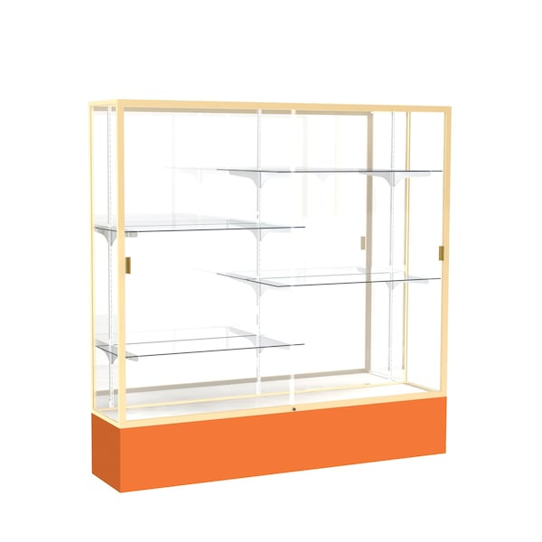 Spirit Floor Display Case 72x72x16, Mirror, Champange