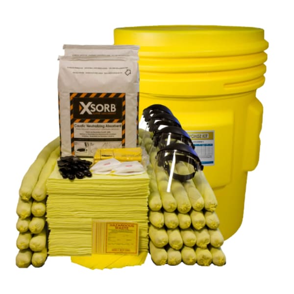 Spill Kit, Caustic Neutralizer, 95 gal.