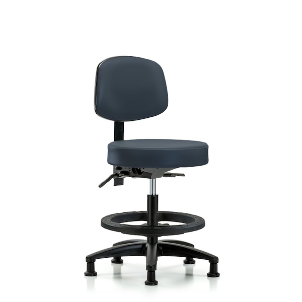 Bench Stool, Med, Vin, Bk, Tilt, BF, Gld, Nav