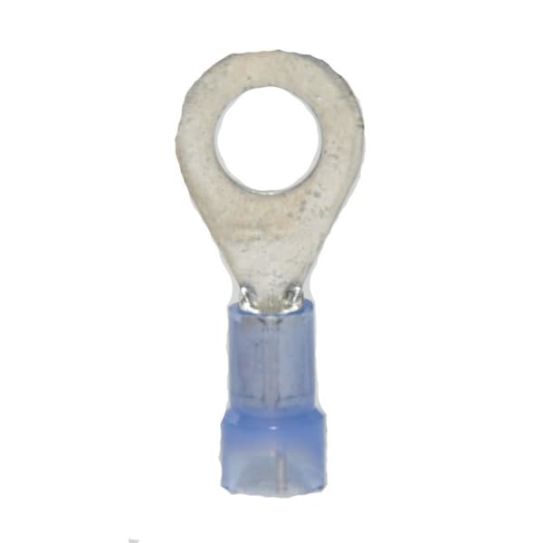 Ring Terminal, 1/4 in Stud Size, 14 AWG, 600 V, Nylon Insulated, 1000 PK