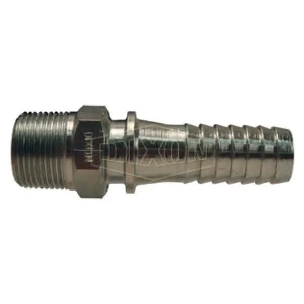 Hydraulic Hose Stem, 1 in Nominal, MNPT, Steel, Domestic