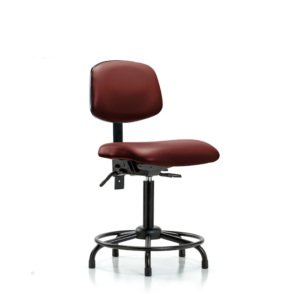 Vinyl Chair, Med Bench, Round Tube Base, Glides, Borscht