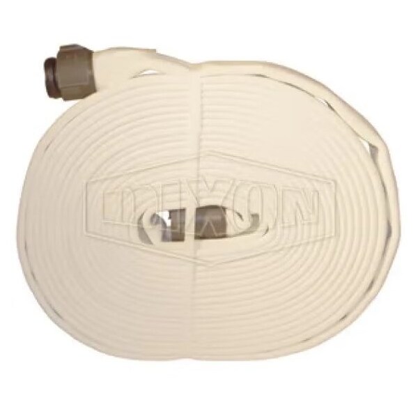 Double Jacket Fire Hose, 1-1/2 in, NPSH, 50 ft L, 360 psi Working, Polyester, Domestic