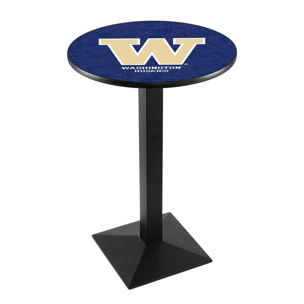 42" Blk Wrinkle Washington Pub Table, 36" dia. Top