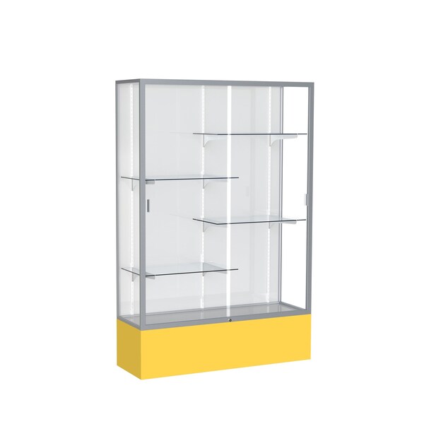 Spirit Floor Display Case 48x72x16, White, Satin