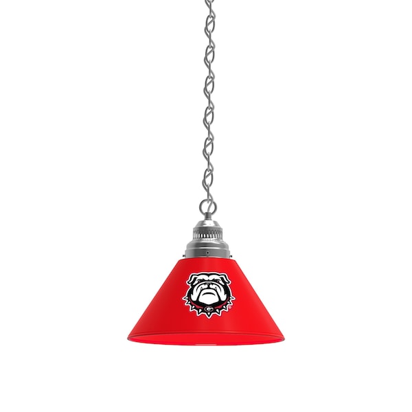 Georgia "Bulldog" Pendant Light, Chrome Fixture
