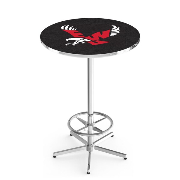 42" Chrome Eastern Washington Pub Table, 36" dia. Top