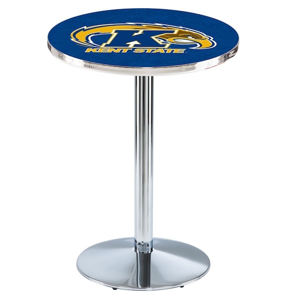 42" Chrome Kent State Pub Table, 36" dia. Top