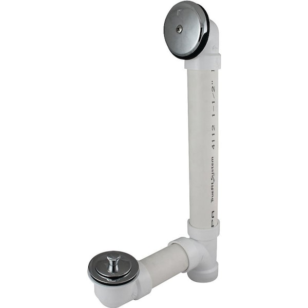 Plumb Pak 620LAPVC Bath Drain Assembly, PVC, Chrome