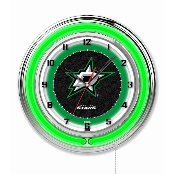 Dallas Stars Double Neon 19" Clock, NHL