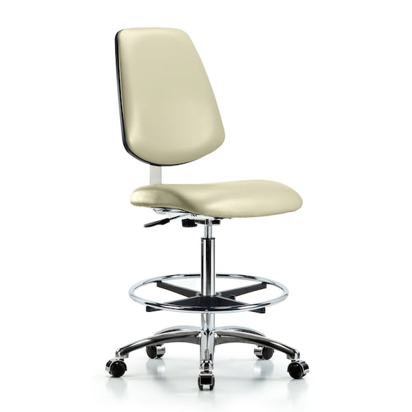 Clean Room Chair 26" to 35-1/2" Height, Vinyl, Adobe White