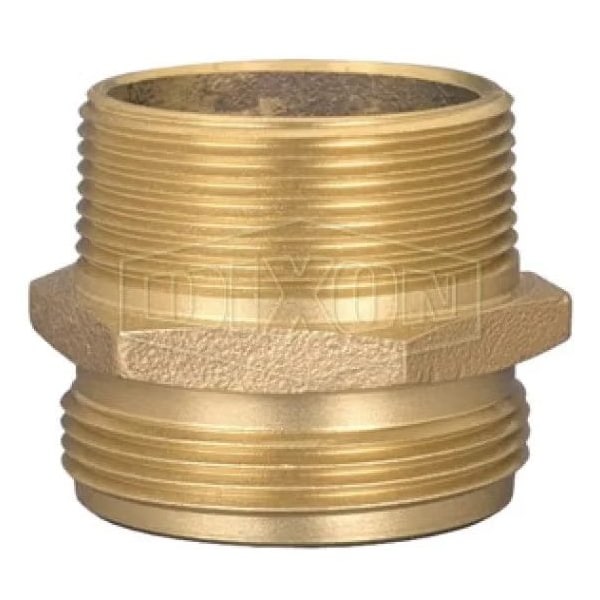 The Right Connection Double Hex Nipple, 1-1/2 in, MNYFD, Cast Brass, Domestic