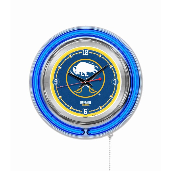 Buffalo Sabres Double Neon 15" Clock, NHL