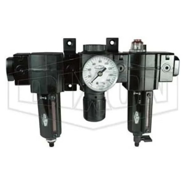 Norgren by  Compact Relieving Combination Unit, 3/8 in Port, 70 SCFM Flow Rate, Aluminum Bowl, 250 p