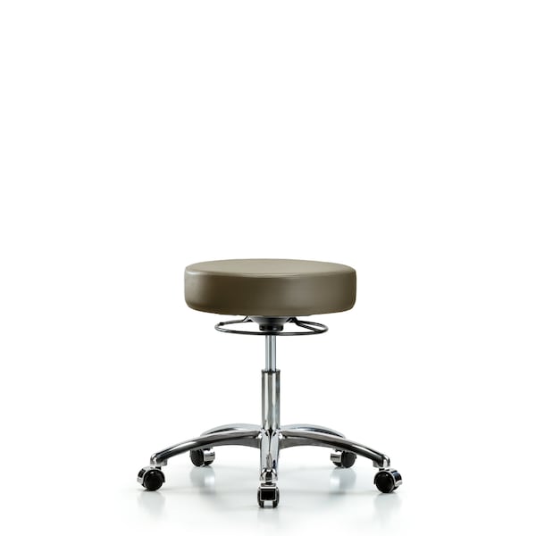 Vinyl Stool, Chrome, Desk, Casters, Royal