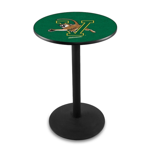 42" Blk Wrinkle Vermont Pub Table, 36" dia. Top