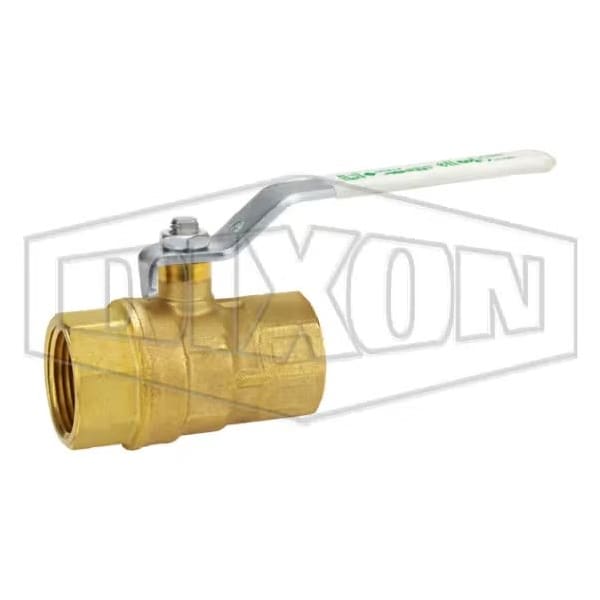 Ball Valve, 1 in Nominal, FNPT End Style, Brass Body, Full Port, PTFE Seat/Double O-Ring Softgoods