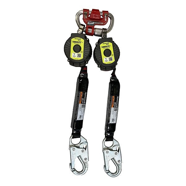 TurboLite+ Personal Fall Limiter, 6 ft. Length, Carabiner, Steel, 2 Leg(s), 420 lb Weight Capacity