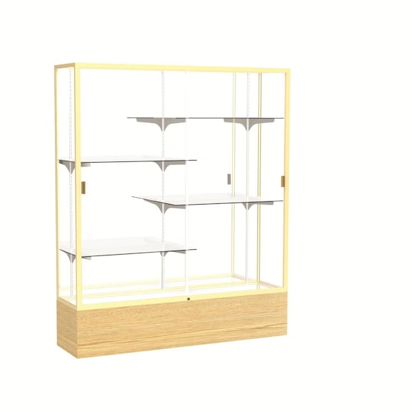 Floor Display Case 60x72x16, Mirror, Champange