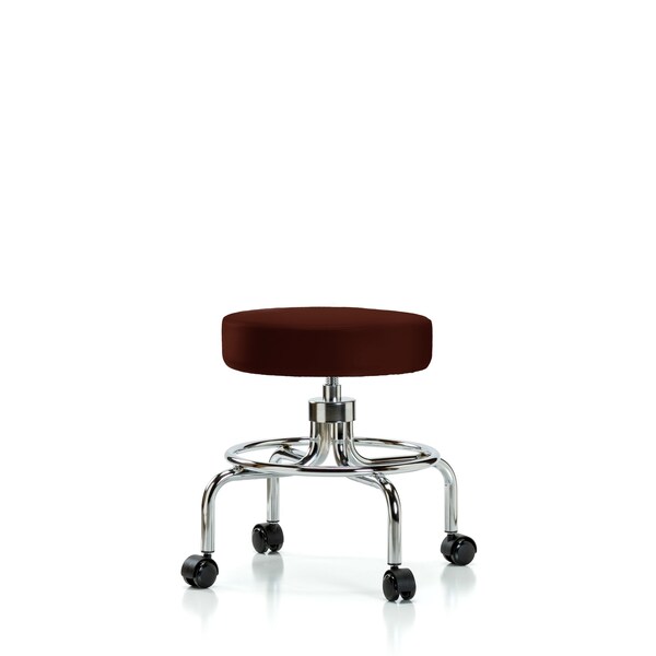 Screw-Lift Stool, Vinyl, CR, Casters, Burg