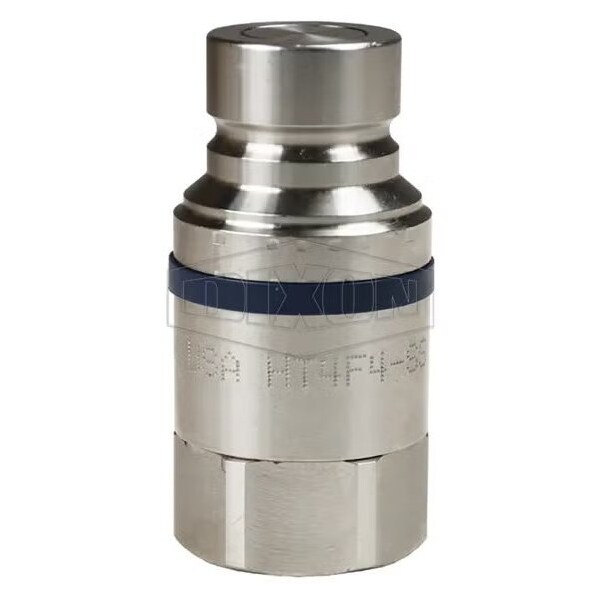 HT Series Flush Face Female Plug, 3/4-14 Nominal, FNPT, 316 SS, Domestic