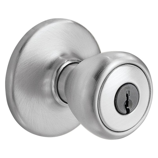 Entry Knob, 3 Grade, Satin Chrome, 238, 234 in Backset, K3 Keyway