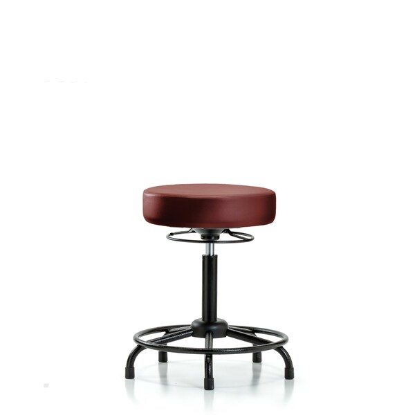 Vinyl Stool, Med Bench, Round Tube Base, Glides, Taupe