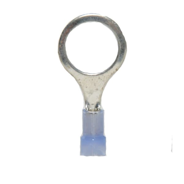 Ring Terminal, 1/2 in Stud Size, 14 AWG, 600 V, Nylon Insulated, 1000 PK