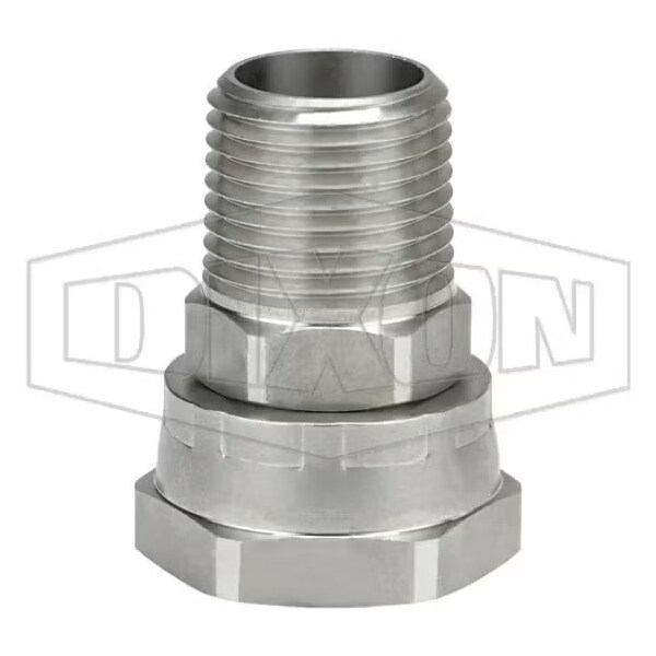 R504 The Right Connection Garden Hose Adapter, 3/4-11-1/2 x 1/2-14 Nominal, 303 SS, Domestic