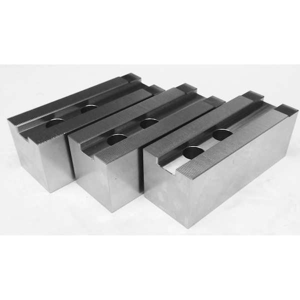 Taiki 15" 1.5mm X 60 Degree 3 Piece Flat Type Steel Soft Jaw Set