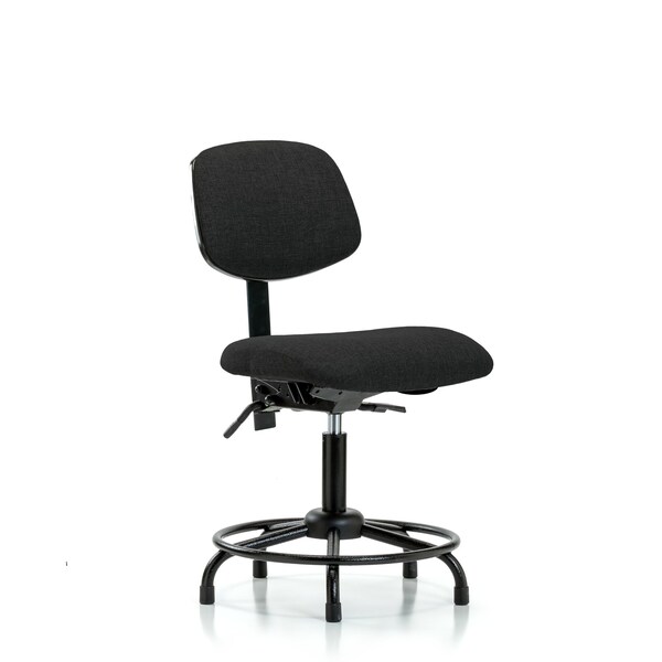 Desk Chair Desk Chair, Fabric, RT Glides, Blk, No Arms, 19" to 24" Height, Fabric, Black