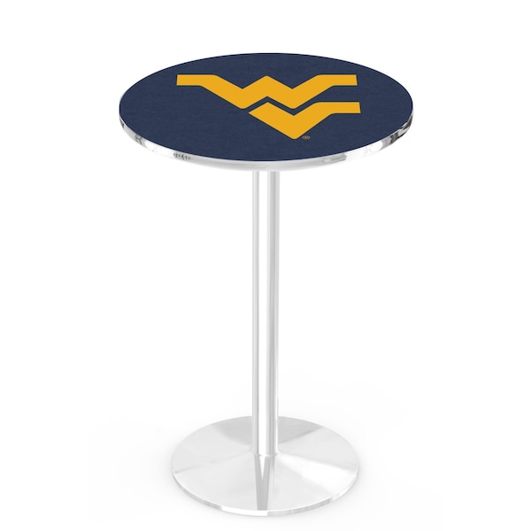42" Chrome West Virginia Pub Table, 36" dia. Top