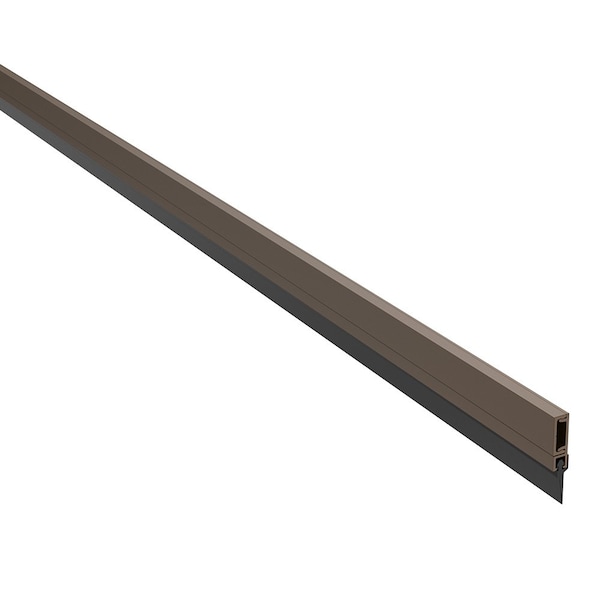 36in 3ft Door Bottom Sweep with 9/16in Vinyl Sweep Dark Bronze Anodized Aluminum Finish