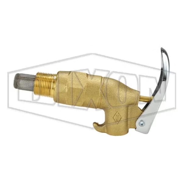 Heavy Duty Drum Faucet with Rigid Shank, 3/4 in, NPT, Brass Body